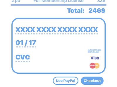 Minimal Credit Card Checkout - Daily UI #002