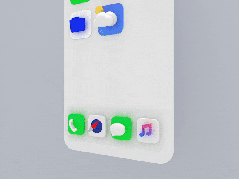 3D APP icon motion