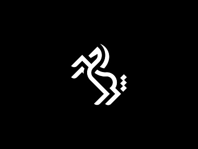Arabic Horse arabic badge bold branding elegant geometric horse icon logo luxury mark minimal symbol thick lines