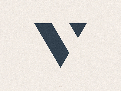 Letter "V" geometric lettering logo mark minimal typography