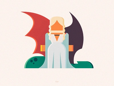 Daenerys Targaryen anybuddy character daenerys design dragon flat gameofthrones geometric minimal queen targaryen