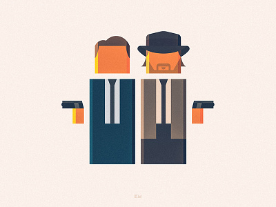 Jim & Harvey anybuddy bullock character design detective flat geometric gordon gotham harvey james minimal