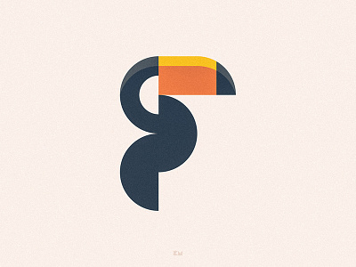 Toco Toucan bird brand branding geometric identity logo mark minimal shapes toco toucan
