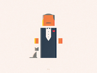 Don Corleone anybuddy character corleone design don flat geometric godfather mafia minimal