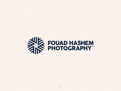 Fouad Hashem Photography brand branding identity line logo mark minimal photography shutter symbol