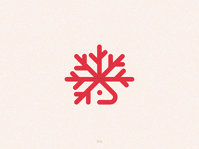 Deer christmas deer happyholidays holidays line logo mark minimal snowflake symbol