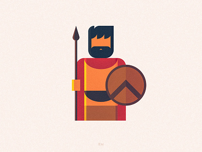 300 300 anybuddy character design flat geometric minimal sparta thisissparta warrior