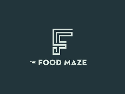 Food Maze brand branding form identity letter logo mark maze minimal monogram symbol