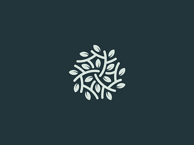 Leaves brand branding identity leaves logo mark minimal nature symbol tree