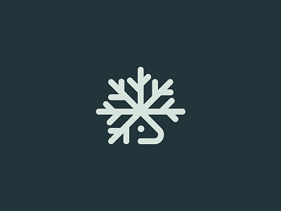 Deer brand branding christmas deer identity logo mark minimal snowflake symbol