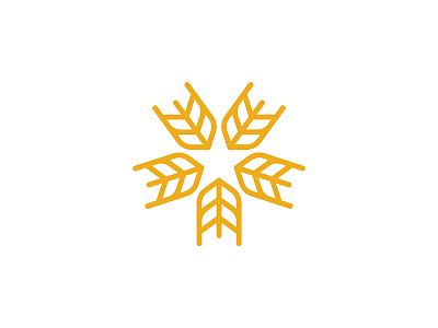 Wheat Star farm geometric logo mark minimal modern negative space star symbol wheat