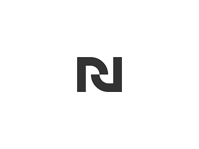 RN bold branding letter logo mark minimal n r symbol type visual identity