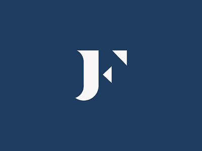 JF bold branding f j letter logo mark minimal negative space symbol type visual identity