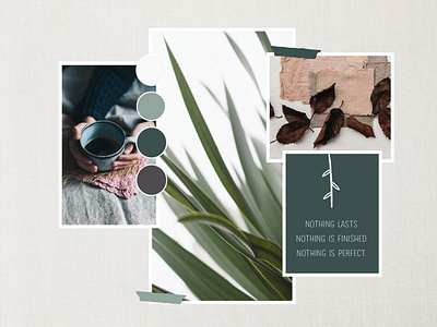 Moodboard for Zero Waste Path Sustainable Eco-Friendly Branding