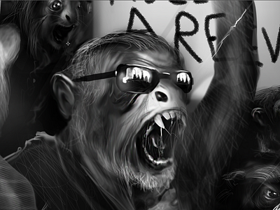 The Monkey End Game-Illustrations david demirtshyan illustration monkey photoshop walker zack