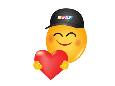 Smiley Face for NASCAR demirtshyan emoji face heart love nascar smiley zack