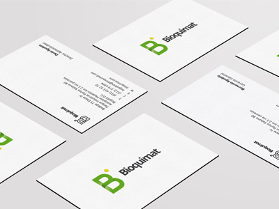 Bioquimat Business Cards bogota branding business card chemical clean contemporary eco friendly minimal products stationery
