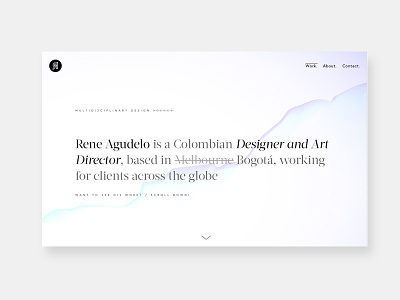 Rene's site agudelo branding design multudiciplinary rene site studio web website