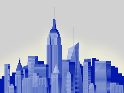 New York blue city empire flat landscape manhattan new ny state urban york