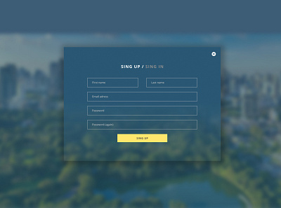 Sing up design ui ux