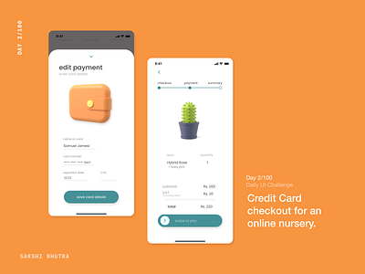 Payment Checkout System app checkoutsystem creditcardpayment dailyui dailyui002 dailyuiday2 design ui ux