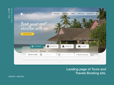 Landing Page app dailyui dailyui003 dailyuiday3 design landing page toursandtravelspage ui ux