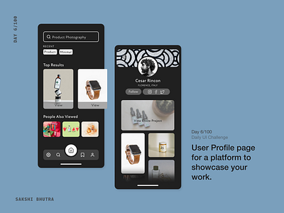 User Profile Page 006 app dailyui dailyui006 design illustration pinterest ui userprofile ux