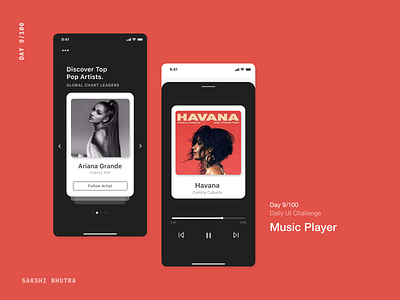 Music Player 009 app dailyui dailyui009 design minimalmusicplayer musicappui musicplayer ui ux
