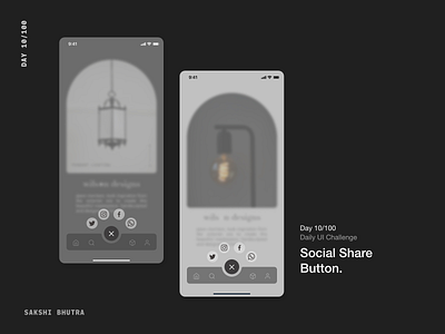 Social Share Button 010 app appicon dailyui dailyui010 design illustration minimal deisgn socialsharebutton ui ux