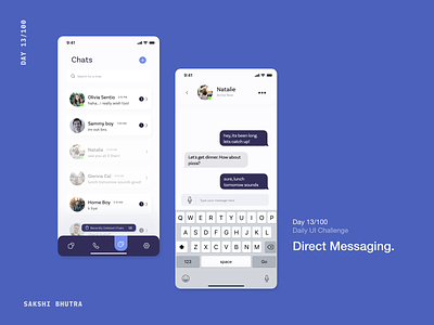 Direct Messaging app chat dailyui dailyui013 design directmessaging ui ux