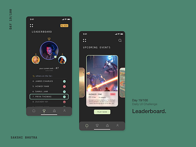 Leaderboard 019 app dailyui dailyui019 design gameapp gamedesign leaderboard ui ux