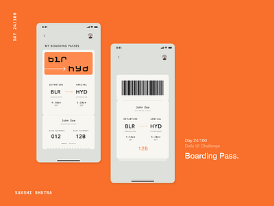 Boarding Pass 024 app appicon boarding boarding pass dailyui dailyui024 design flight pass flightapp flightschedule online boardingpass ui ux