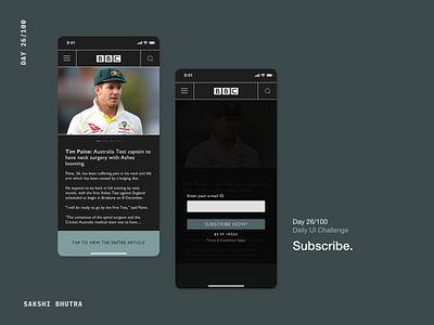 Subscribe 026 app dailynewapp dailyui dailyui026 design newsapp subscribe ui ux