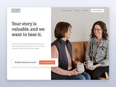 Cast Counseling WIP counseling design home page landing page web website