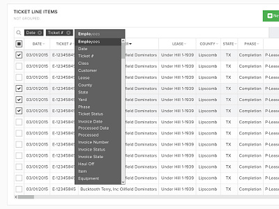 Grouping, filtering, and sorting