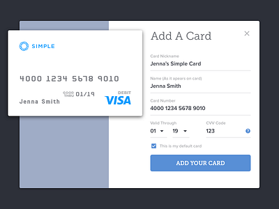 Daily UI 02 - Credit Card Info