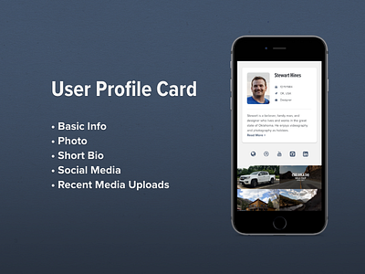 Daily UI: User Profile Card card daily ui iphone ui ux