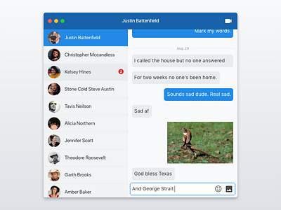 Private Message chat interface message ui ux