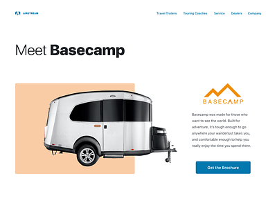 Meet Basecamp airstream basecamp camper camper trailer camping caravan trailer travel trailer ui ux web web design