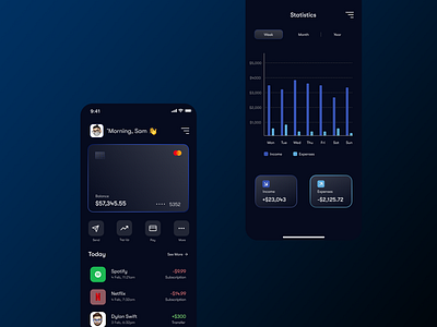 Financial App / Iphone App Interface