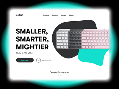 Logitech MX Keys Design amazing branding clean design front page graphic design illustration keyboard logitech logo minimal modern new tech ui ux vector work