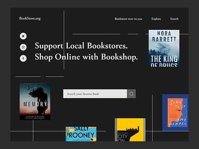 BookStore.org redesign, Book online, Website, online store.