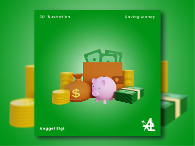 3d illustration Saving Money 3d 3d illustration branding design graphic design illustration saving money