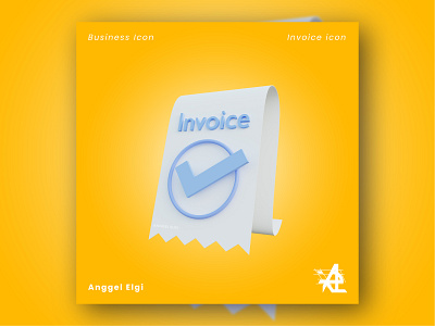 3d icon invoice