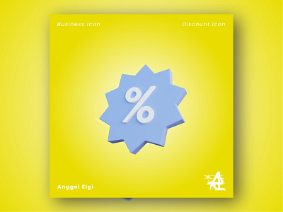 3d business icon discount
