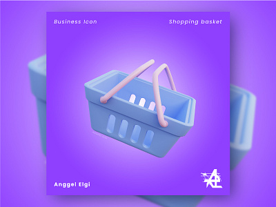 3d icon shopping basket