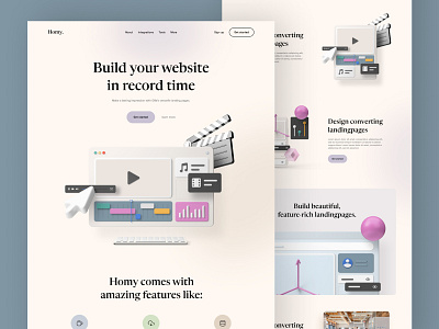 Dribbble Exploration #2 - SaaS exploration webdesign