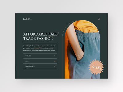Dribbble Exploration #4 - Fairtrade Fashion exploration fashion webdesign