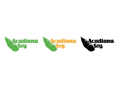 Acadiana Soy Logo (concept #2) bean concept logo organic soy