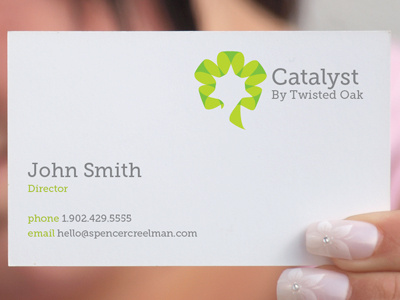 Catalyst Card business card identity incubator logo name